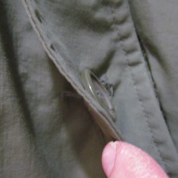 Dennis Basso Green Full Length Hooded Coat ~ Animal Print Lining ~ Size 1X - Picture 15 of 16